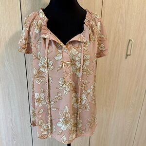 Counterparts Blush Floral Blouse